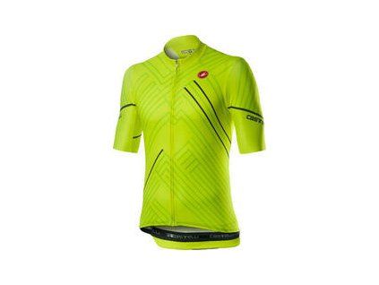 Castelli Passo Mens Jersey Yellow Fluo