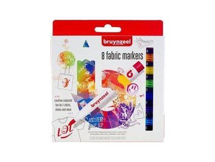 Bruynzeel Fabric Markers 8 pcs