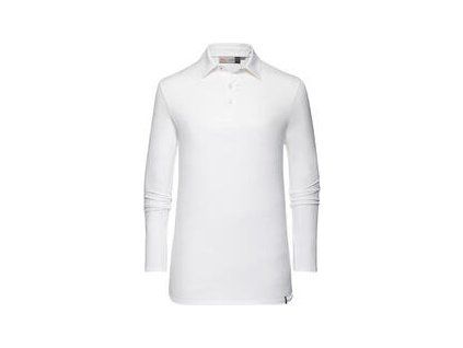 Kjus Soren Solid Long Sleeve Mens Polo Shirt White