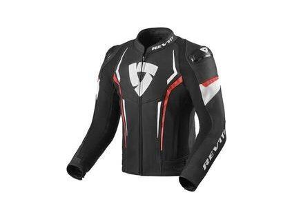 Rev'it! Glide Black/Neon Red Leather Jacket