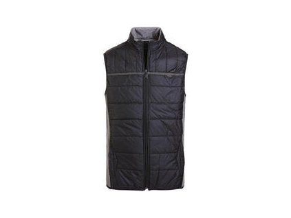 Golfino Quilted Melange Interlock Mens Vest Chrome Grey 48