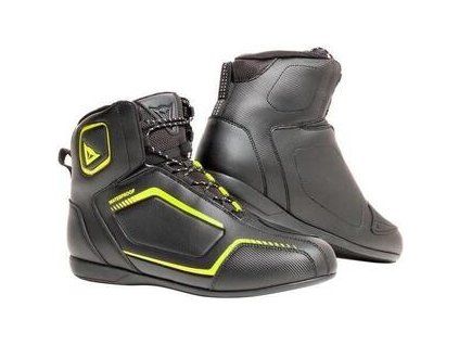 Dainese Raptors D-WP Black/Black/Fluo Yellow Motorcycle Boots