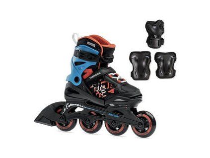 Rollerblade Thunder Black/Red SET Roller Skates Black-Red