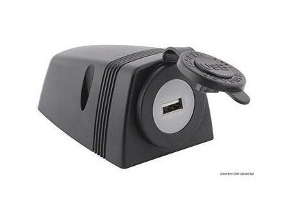 Osculati USB socket + casing for deck installation