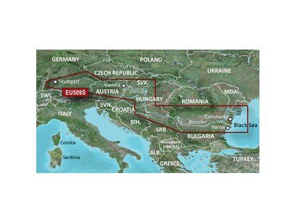 Garmin BlueChart G3 Vision Danube Map VEU509S
