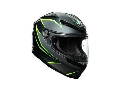 AGV K-6 Flash Grey/Black/Lime Helmet