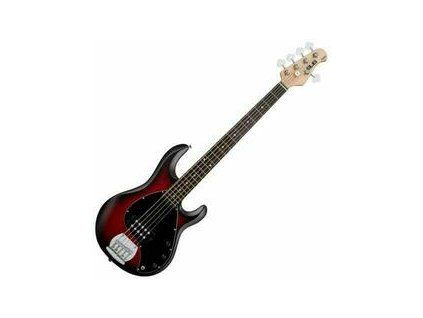 Sterling by MusicMan S.U.B. RAY5 Red Ruby Burst Satin
