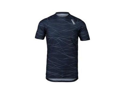 POC MTB Pure Tee Lines Turmaline Navy