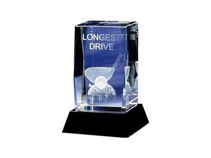 Longridge Longest Drive Crystal Trophy - 95mm