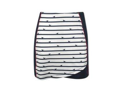 Callaway Pull-On Birdie Stripe Print Womens Skort Peacoat
