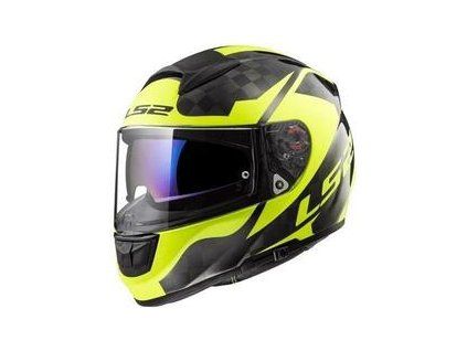 LS2 FF397 Vector C Evo Shine Carbon H-V Yellow L Helmet
