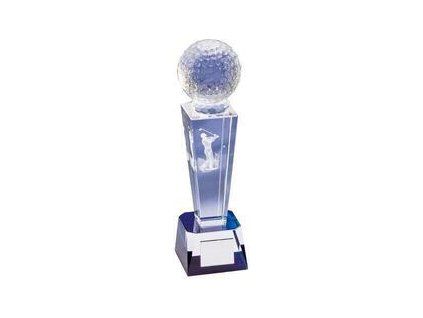 Longridge Crystal Golf Trophy With Golf Ball - 180mm