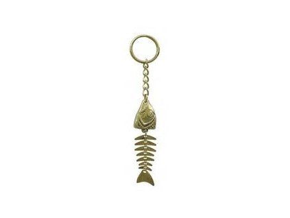 Sea-club Keyring Bone fish - brass