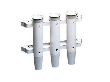 Osculati White nylon 3 rods wall holder
