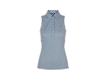 J.Lindeberg Dena Sleeveless Top Gingham Navy White