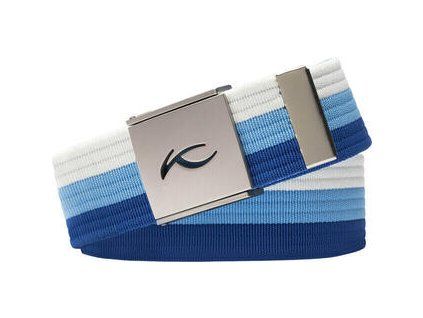 Kjus Square Webbing Belt Pacific Blue/Aqua L/105