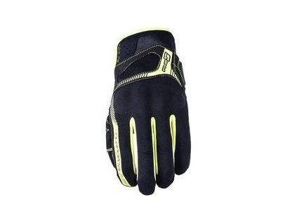 Five RS3 Black/Fluo Yellow Motorcycle Gloves