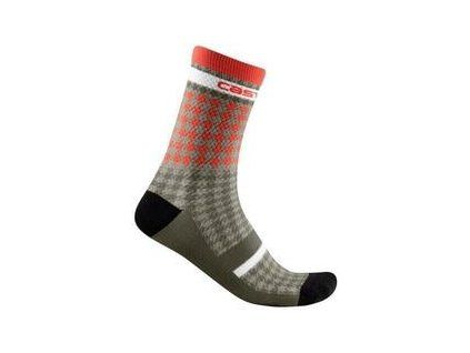 Castelli Maison 18 Bark Green/Fiery Red