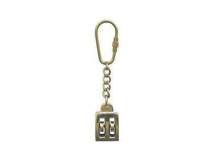 Sea-club Keyring Pully Double Brass