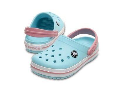 Crocs Kids' Crocband Clog Ice Blue/White