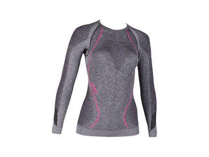 UYN Ambityon LS Black Melange/Purple/Raspberry Thermal Underwear