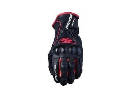 Five RFX4 Black-Red Motorcycle Gloves