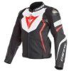 Dainese Avro 4 Black Matt/White/Fluo Red Leather Jacket