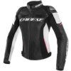 Dainese Racing 3 Lady Black/White/Fuchsia Leather Jacket