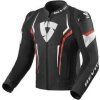 Rev'it! Glide Black/Neon Red Leather Jacket