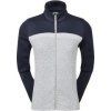 Footjoy Full-Zip Curved Clr Block Midlayer Womens Grey/Navy/White