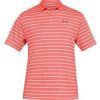 Under Armour Performance 2.0 Stripe Mens Polo Shirt Blitz Red/Thunder