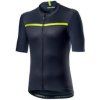 Castelli Unlimited Jersey Dark Steel Blue/Chartreuse