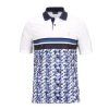 Golfino Electric Performance Printed Mens Polo Shirt White