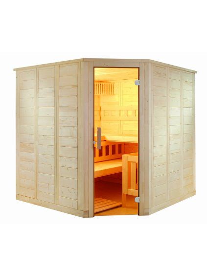 Sentiotec finská Sauna Welfun Corner 206x206x204cm