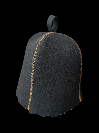 Saunovací čepice Black, plsť