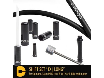 Capgo OL Shift Set -Single- Černý pro Shimano/Sram MTB 1x11/12/13 nebo E-Bike střed. motor
