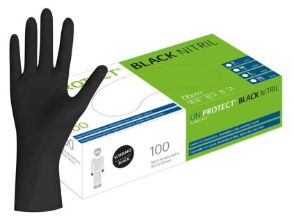 Jednorázové nitrilové rukavice Uniprotect Black :: Jednorázové nitrilové rukavice Uniprotect Black S (Chyba nenašlo variantu)