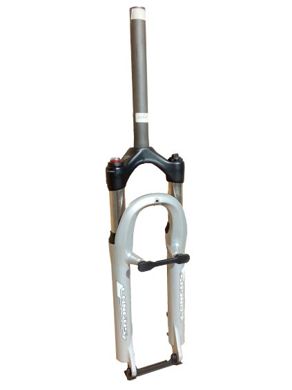 LONGUS odpružená vidlice XCSL 26“ zdvih 80 mm, DISC + V, sloupek 1-1/8“ výška 24 cm, stříbrná