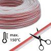 2-žilový plochý silikonový kabel do sauny AWG 22 2x0,35