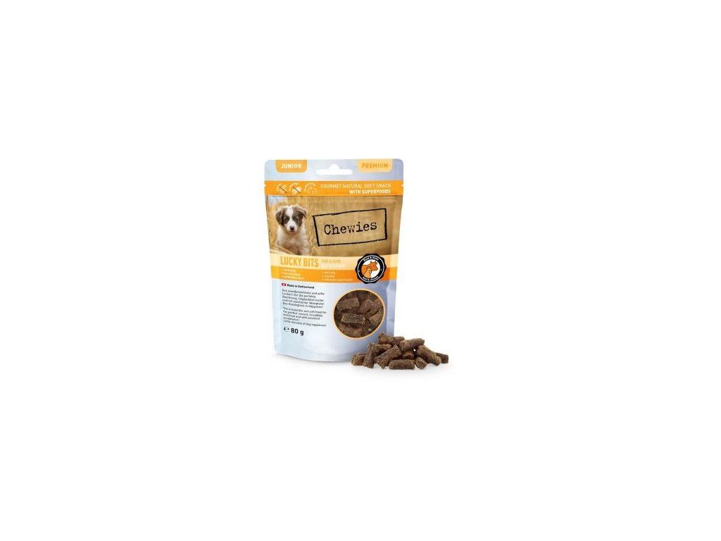 87468 chewies lucky bits junior pamlsky hovezi a kure 80 g