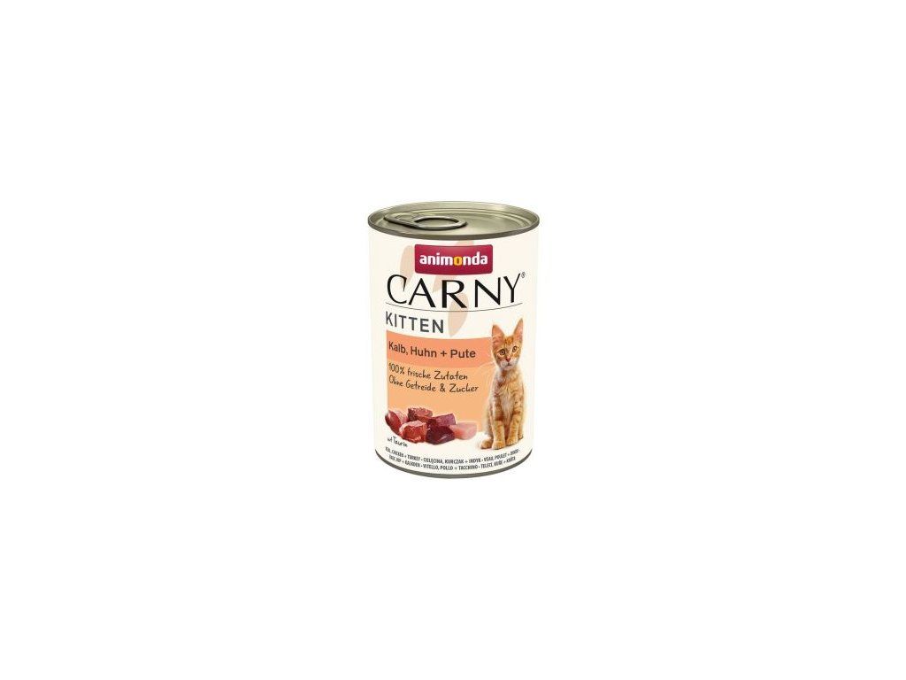 59417 animonda konzerva carny kitten teleci kureci kruta 400g