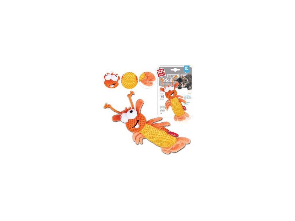 103291 gigwi dental mesh oranzova kreveta catnip