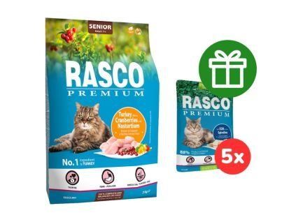 52803 rasco premium cat senior kruta brusinky lichorerisnice 2 kg