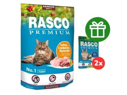 52800 rasco premium cat granule senior kruta brusinky lichorerisnice 400 g