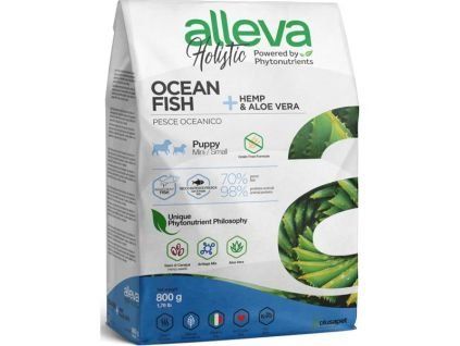 94294 alleva holistic dog dry puppy ocean fish mini 800g