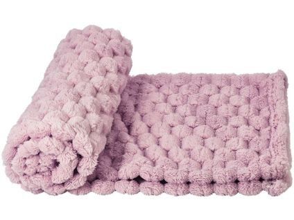 94153 1 nobby deka diamond fleece ruzova 100x150cm