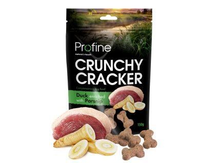 99844 profine dog crunchy cracker duck enriched with parsnip 150 g
