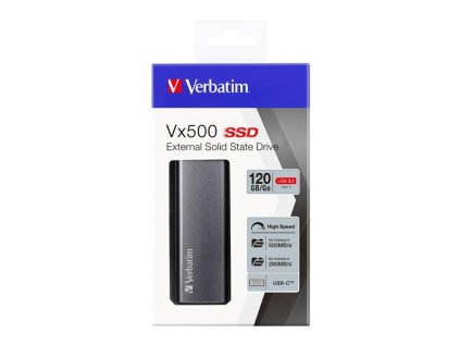 SSD Verbatim 2.5", externí USB 3.0 (3.2 Gen 1), 120GB, Vx500, 47441