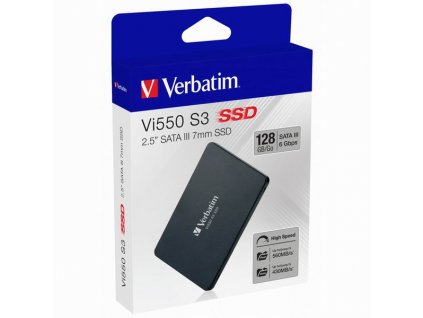 Interní disk SSD Verbatim interní SATA III, 128GB, Vi550, 49350, 560 MB/s-R, 430 MB/s-W