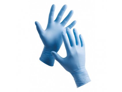 Jednorázové rukavice 8"/ M, modré, 100ks, nitril, Stern